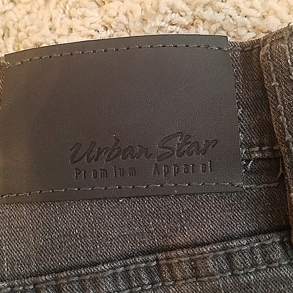 Mens Urban Star Gray Denim Jean's 32x30 - Picture 7 of 8